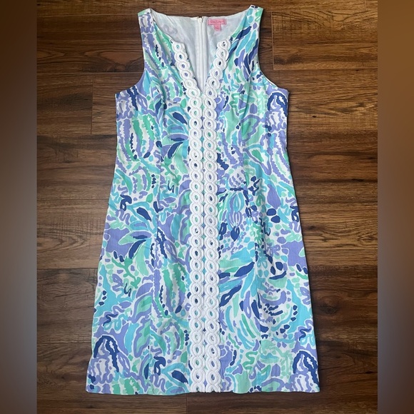 Lilly Pulitzer Dresses & Skirts - Lilly Pulitzer Blue and Green Floral Dress